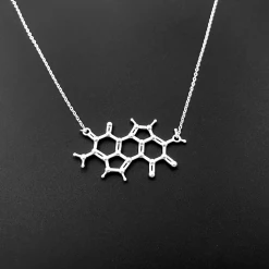 Molecular Motifs Melanin Molecule Sterling Silver Necklace
