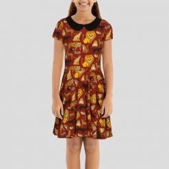 Brothers Knit Garments Matching Family Sets Cat Family Kids Twirl Dress