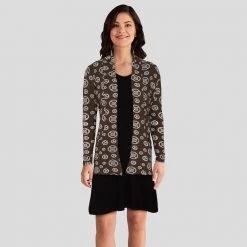 Brothers Knit Garments Adults Cogs And Sprockets Burnout Cardigan