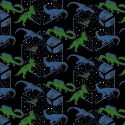 Brothers Knit Garments Dinos In Space Glow-in-the-Dark Katherine Dress