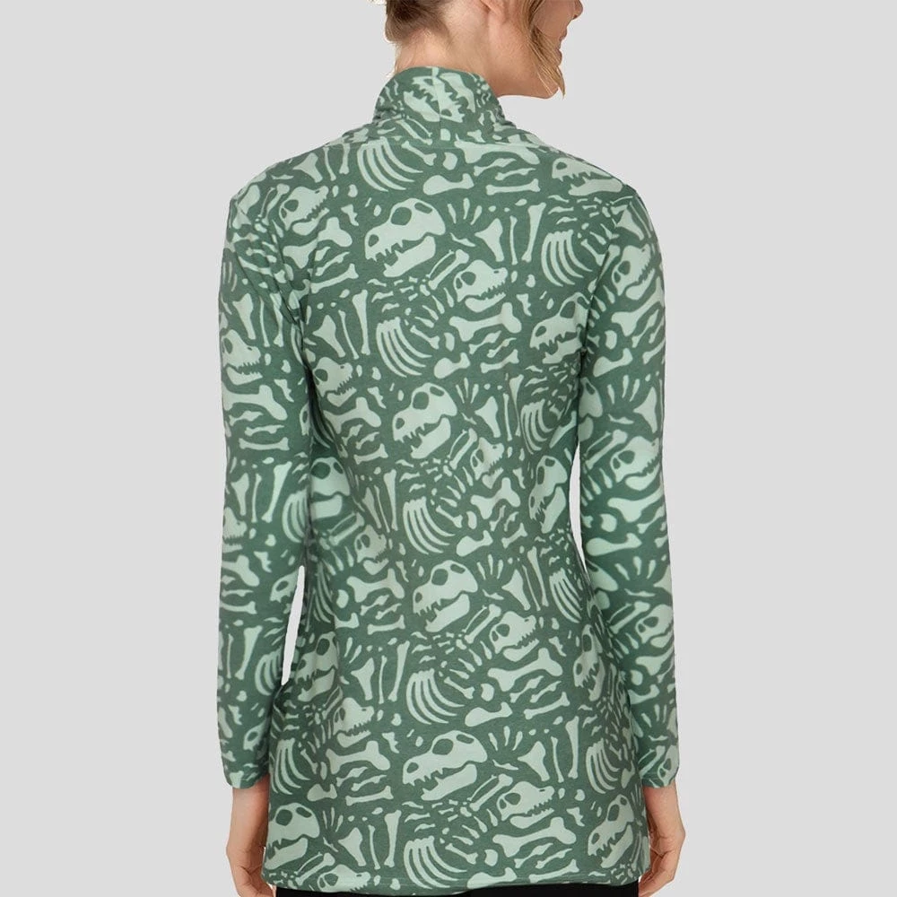 Brothers Knit Garments Adults Dinosaur Fossils Printed Cardigan 3 Brothers Knit Garments Adults Dinosaur Fossils Printed Cardigan