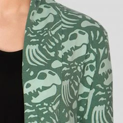 Brothers Knit Garments Adults Dinosaur Fossils Printed Cardigan 10 Brothers Knit Garments Adults Dinosaur Fossils Printed Cardigan