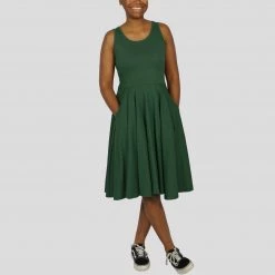 Brothers Knit Garments Mushroom Green Rita Dress