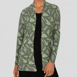 Brothers Knit Garments Ferns Printed Cardigan Adults
