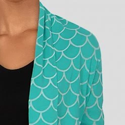 Brothers Knit Garments Adults Fish Scales Burnout Cardigan