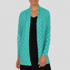 Brothers Knit Garments Adults Fish Scales Burnout Cardigan