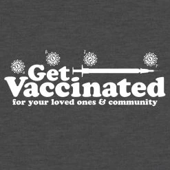 Svaha Apparel T-Shirts Get Vaccinated Custom Recycled V-neck T-shirt