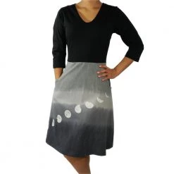 Svaha Apparel Shop By Interest Moon Phases Glow-in-the-Dark Ombré Ada Dress