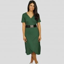 Brothers Knit Garments Mushroom Green Grace Dress