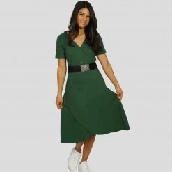 Brothers Knit Garments Mushroom Green Grace Dress