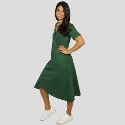 Brothers Knit Garments Mushroom Green Grace Dress