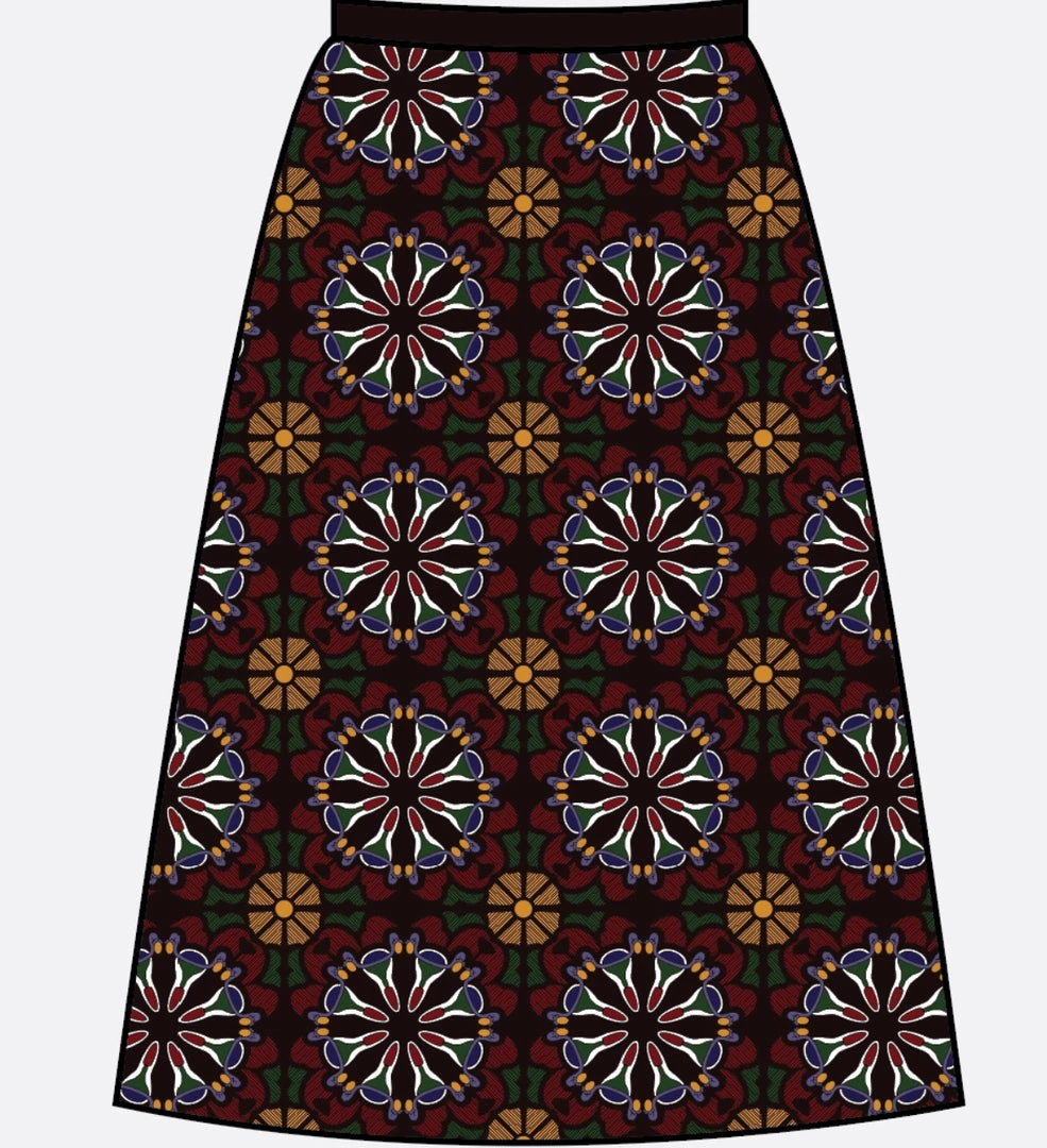 Brothers Knit Garments (Pre-order) Mandala In Utero A-Line Midi Skirt New 1 Brothers Knit Garments (Pre-order) Mandala In Utero A-Line Midi Skirt New
