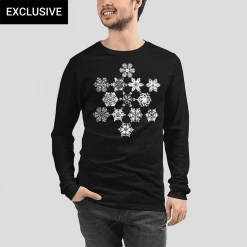 Svaha Apparel Bentley Snowflakes Custom Unisex Long Sleeve T-Shirt