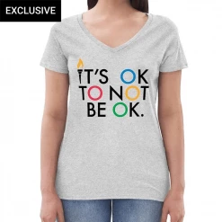 Svaha Apparel IT'S OK Custom Recycled V-neck T-Shirt T-Shirts