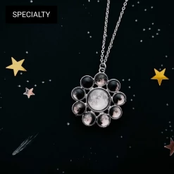 Yugen Tribe Moon Phase Halo Pendant Necklace