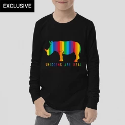 Svaha Apparel Unicorns Are Real Custom Long Sleeve Kids T-Shirt T-Shirts & Hoodies