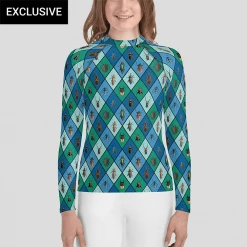 Svaha Apparel Kids & Babies Insect Argyle Custom Youth Rash Guard