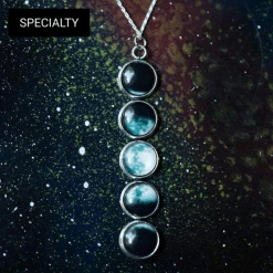 Yugen Tribe Moon Phase Pendant Necklace