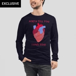 Svaha Apparel Anatomical Heart Custom Unisex Long Sleeve T-Shirt