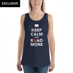 Svaha Apparel Keep Calm And Read More Custom Unisex Tank Top