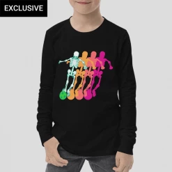 Svaha Apparel T-Shirts & Hoodies Skeleton Score Custom Long Sleeve Kids T-Shirt