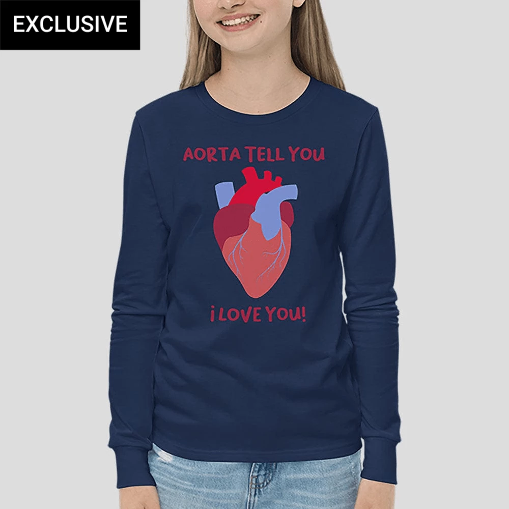 Svaha Apparel Anatomical Heart Custom Long Sleeve Kids T-Shirt T-Shirts & Hoodies 1 Svaha Apparel Anatomical Heart Custom Long Sleeve Kids T-Shirt T-Shirts & Hoodies