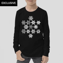 Svaha Apparel T-Shirts & Hoodies Bentley Snowflakes Custom Long Sleeve Kids T-Shirt