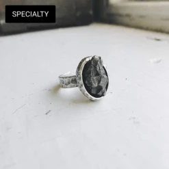 Yugen Tribe Oval Raw Meteorite Ring