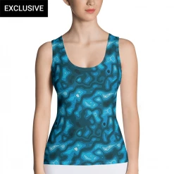 Svaha Apparel Tops Topographic Map Custom Tank Top