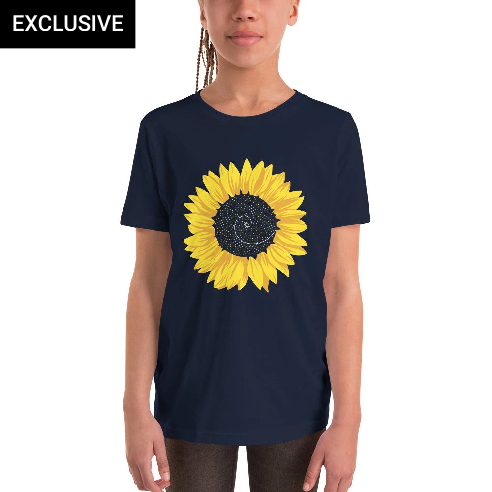 Svaha Apparel Fibonacci Sunflower Custom Kids T-Shirt T-Shirts & Hoodies 1 Svaha Apparel Fibonacci Sunflower Custom Kids T-Shirt T-Shirts & Hoodies