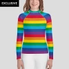 Svaha Apparel Kids & Babies Rainbow Stripes Custom Youth Rash Guard
