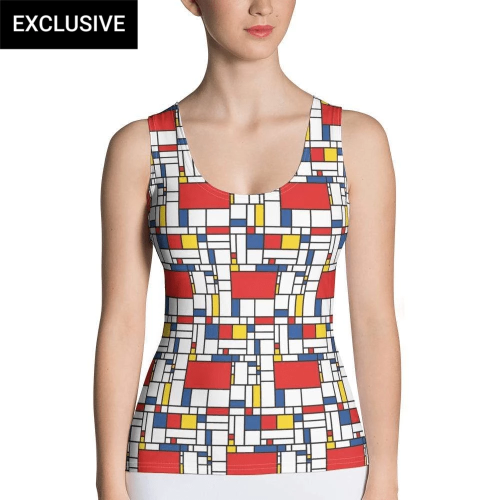 Svaha Apparel Tops Mondrian Custom Tank Top 1 Svaha Apparel Tops Mondrian Custom Tank Top