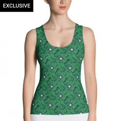 Svaha Apparel Tops Green Circuit Board Custom Tank Top