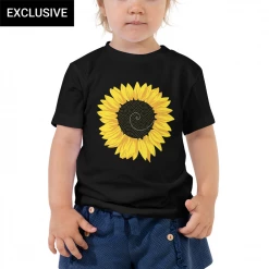 Svaha Apparel T-Shirts & Hoodies Fibonacci Sunflower Custom Toddler T-Shirt