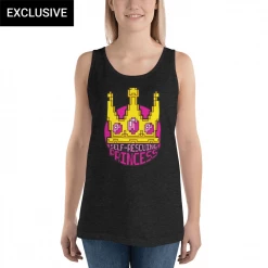 Svaha Apparel Self-Rescuing Princess Custom Unisex Tank Top