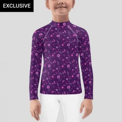 Svaha Apparel Floral Galactic Custom Kids Rash Guard Kids & Babies