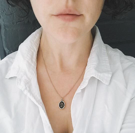 Yugen Tribe Oval Raw Meteorite Pendant Necklace 2 Yugen Tribe Oval Raw Meteorite Pendant Necklace