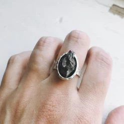 Yugen Tribe Oval Raw Meteorite Ring