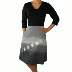 Svaha Apparel Shop By Interest Moon Phases Glow-in-the-Dark Ombré Ada Dress