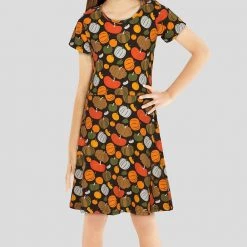 Brothers Knit Garments Pumpkin Patch Kids Dress Matching Family Sets