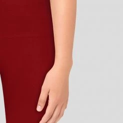 Stretch Garments Red Adults Athletic Fit Leggings With Pockets 5 Stretch Garments Red Adults Athletic Fit Leggings With Pockets