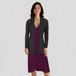 Brothers Knit Garments Adults Typewriter Burnout Cardigan [Final Sale]