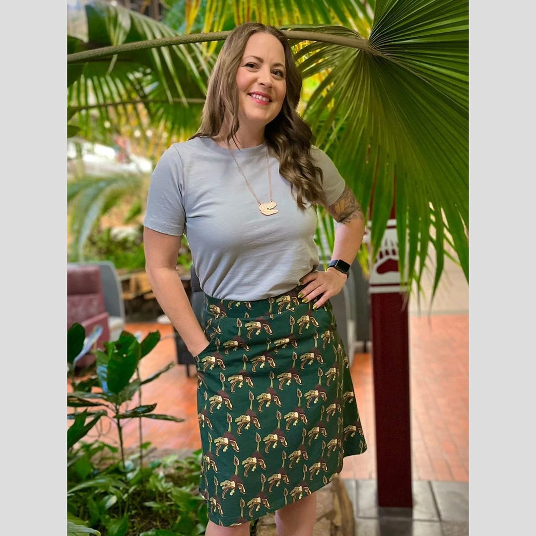 Brothers Knit Garments Velociraptor A-Line Skirt Adults 3 Brothers Knit Garments Velociraptor A-Line Skirt Adults