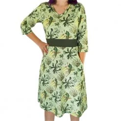 Svaha Apparel Vintage Carnivorous Plant Plot Ruby Dress