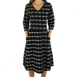 Svaha Apparel Feline Freefall & Flip! Rosalind Dress Shop By Interest